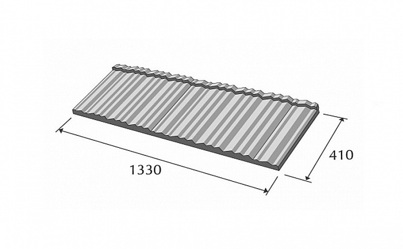Композитная черепица METROTILE МетроШейк - II красный, 1330*410 мм